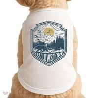 Yellowstone National Park Bear Nature Hiking Outdoors Doggie Tank thumb 0