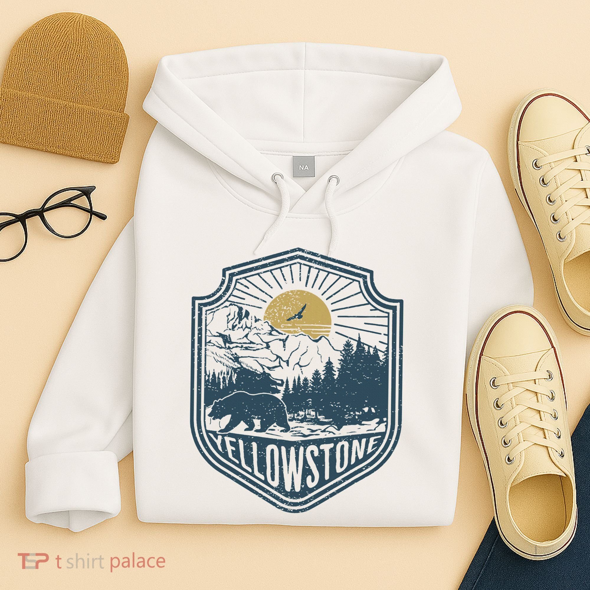 Yellowstone National Park Bear Nature Hiking Outdoors Hoodie