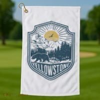 Yellowstone National Park Bear Nature Hiking Outdoors Golf Towel thumb 1