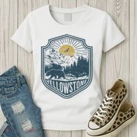 Yellowstone National Park Bear Nature Hiking Outdoors Women's T-Shirt thumb 3