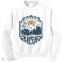 Yellowstone National Park Bear Nature Hiking Outdoors Kids Sweatshirt thumb 0