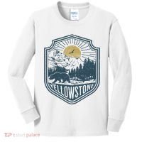 Yellowstone National Park Bear Nature Hiking Outdoors Kids Long Sleeve Shirt thumb 0