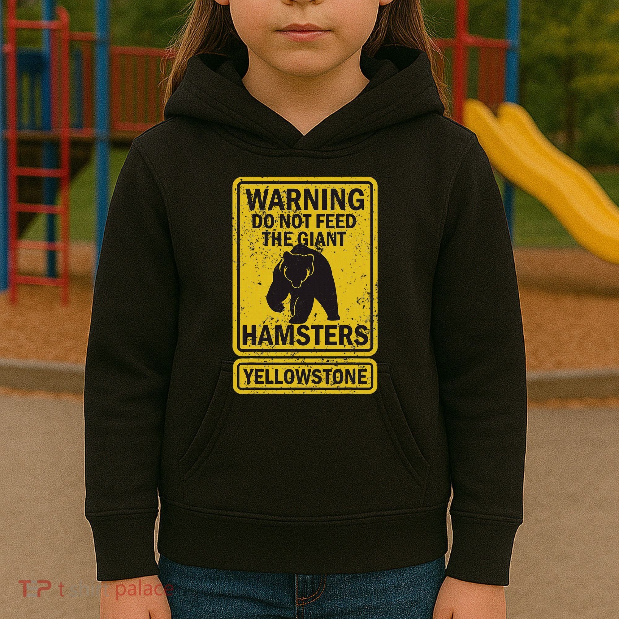 Yellowstone National Park Grizzly Brown Bear Souvenir Kids Hoodie