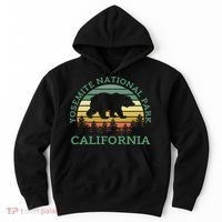 Yosemite National Park California Bear Nature Outdoors Retro Hoodie thumb 0