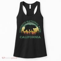 Yosemite National Park California Bear Nature Outdoors Retro Women's Tank Top thumb 0