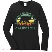 Yosemite National Park California Bear Nature Outdoors Retro Women's Long Sleeve Shirt thumb 0