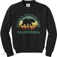 Yosemite National Park California Bear Nature Outdoors Retro Kids Sweatshirt thumb 0