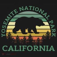 Yosemite National Park California Bear Nature Outdoors Retro Kids Sweatshirt thumb 2