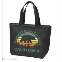 Yosemite National Park California Bear Nature Outdoors Retro Tote Bag thumb 3