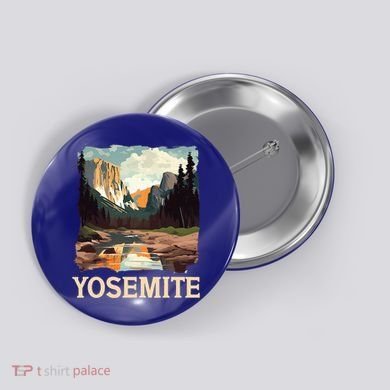 Yosemite National Park Adventure Hiking Nature Design Button