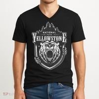 Yellowstone National Park Merchandise Yellowstone Souvenir V-Neck T-Shirt thumb 2