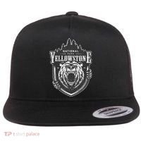 Yellowstone National Park Merchandise Yellowstone Souvenir Flat Bill Trucker Hat thumb 0