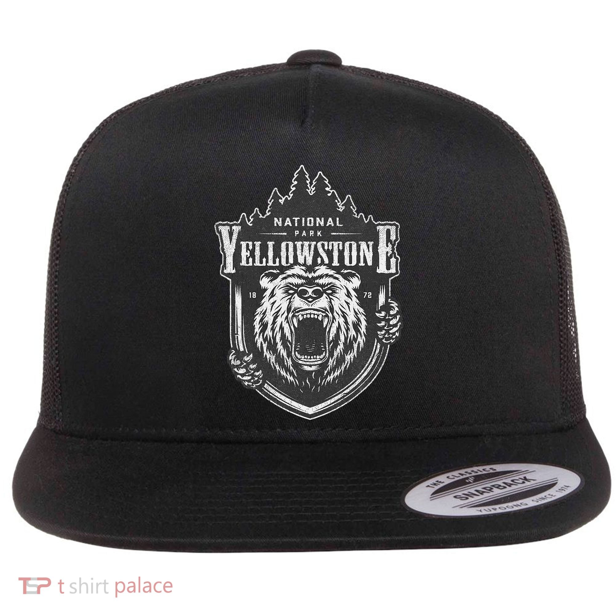 Yellowstone National Park Merchandise Yellowstone Souvenir Flat Bill Trucker Hat