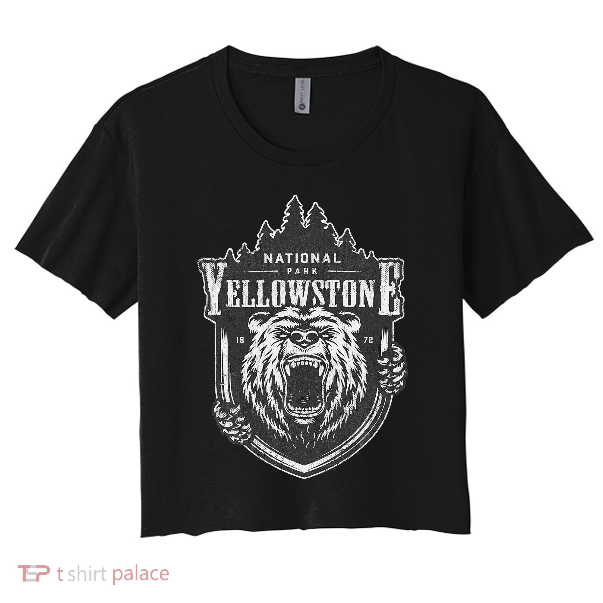 Yellowstone National Park Merchandise Yellowstone Souvenir Women's Crop Top Tee