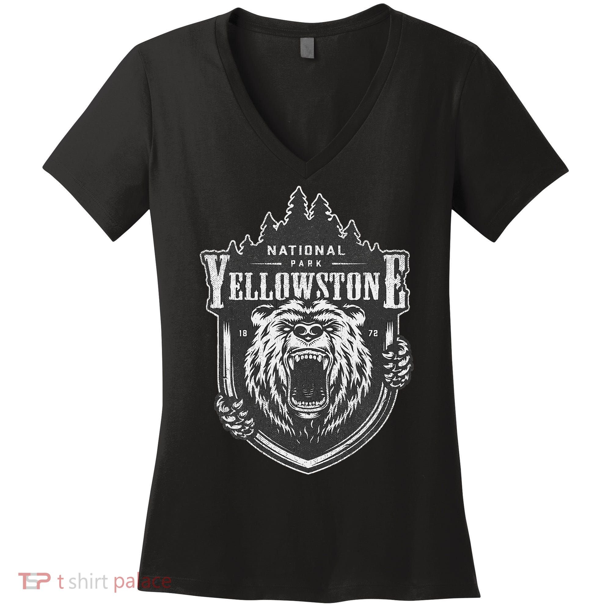 Yellowstone National Park Merchandise Yellowstone Souvenir Women's V-Neck T-Shirt