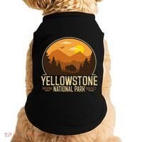 Yellowstone National Park Adventure Retro Hiking Doggie Tank thumb 0