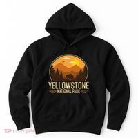 Yellowstone National Park Adventure Retro Hiking Hoodie thumb 0
