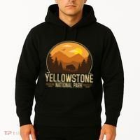 Yellowstone National Park Adventure Retro Hiking Hoodie thumb 2