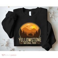Yellowstone National Park Adventure Retro Hiking Sweatshirt thumb 2
