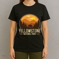Yellowstone National Park Adventure Retro Hiking T-Shirt thumb 4