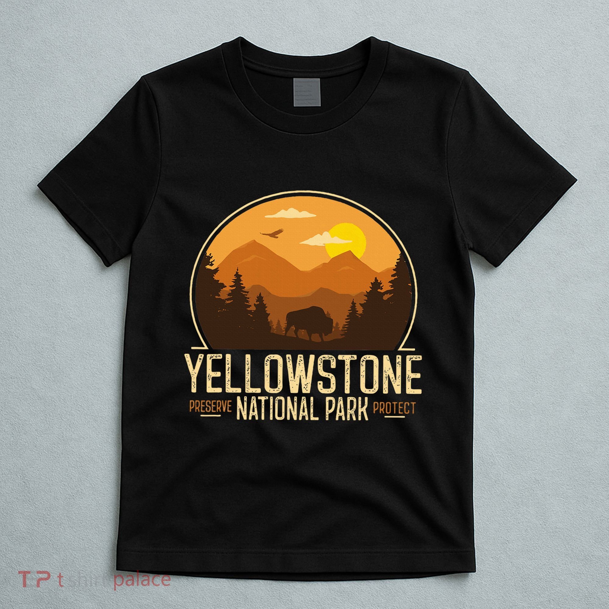 Yellowstone National Park Adventure Retro Hiking T-Shirt