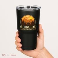 Yellowstone National Park Adventure Retro Hiking Tumbler thumb 2