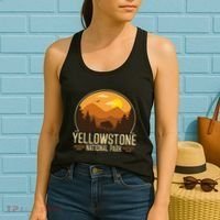 Yellowstone National Park Adventure Retro Hiking Women's Tank Top thumb 2