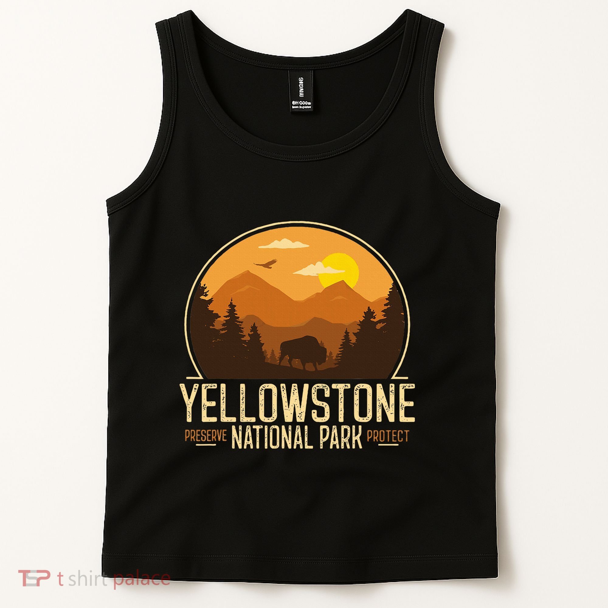 Yellowstone National Park Adventure Retro Hiking Tank Top