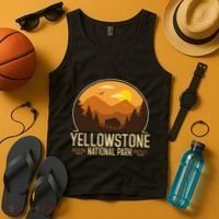 Yellowstone National Park Adventure Retro Hiking Tank Top thumb 4