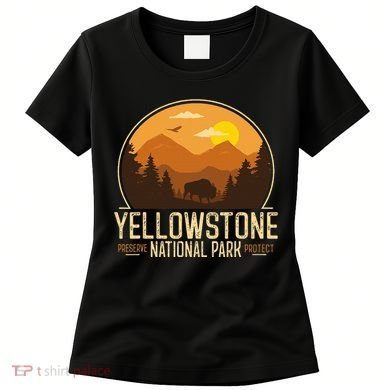 Yellowstone National Park Adventure Retro Hiking Women's T-Shirt