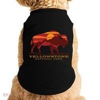 Yellowstone National Park Wyoming Buffalo Bison Sunset Doggie Tank thumb 0