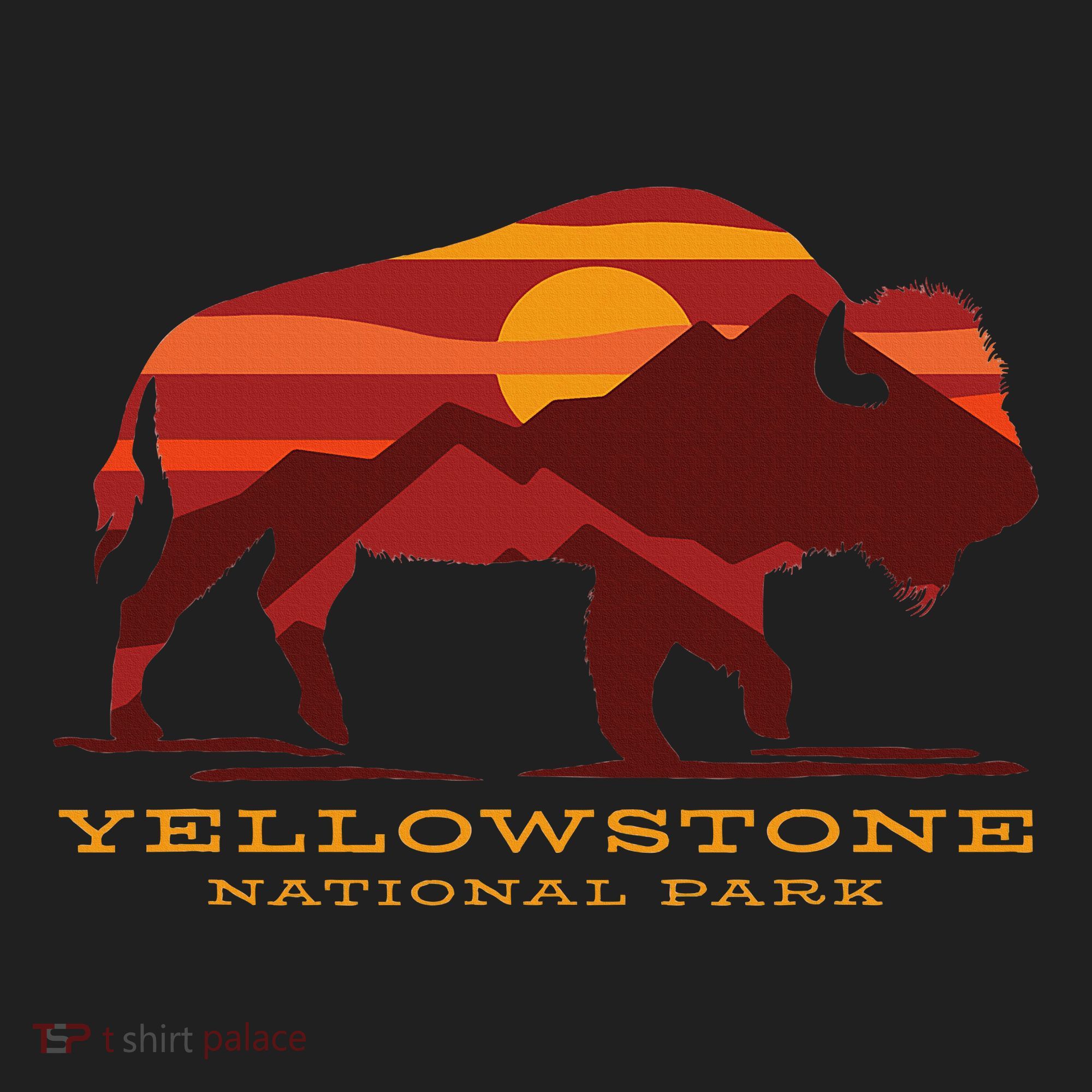 Yellowstone National Park Wyoming Buffalo Bison Sunset Beanie