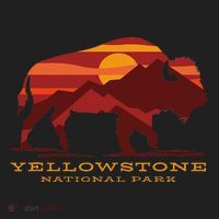 Yellowstone National Park Wyoming Buffalo Bison Sunset Tumbler thumb 3