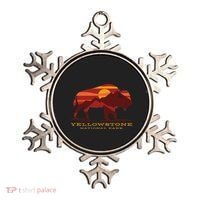 Yellowstone National Park Wyoming Buffalo Bison Sunset Ornament thumb 0