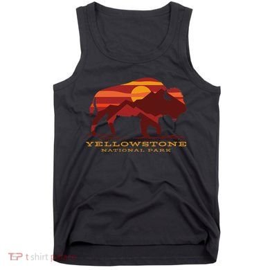 Yellowstone National Park Wyoming Buffalo Bison Sunset Tank Top