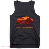 Yellowstone National Park Wyoming Buffalo Bison Sunset Tank Top thumb 0