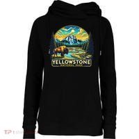 Yellowstone National Park Womens Funnel Neck Pullover Hood thumb 0