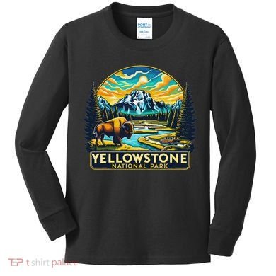 Yellowstone National Park Kids Long Sleeve Shirt