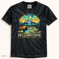 Yellowstone National Park Kids Tie-Dye T-Shirt thumb 0