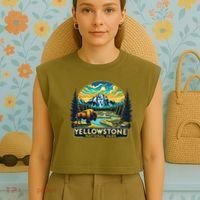 Yellowstone National Park Garment-Dyed Women's Muscle Tee thumb 4
