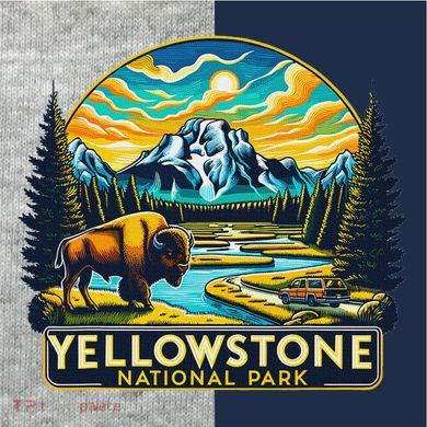 Yellowstone National Park Kids Colorblock Raglan Jersey