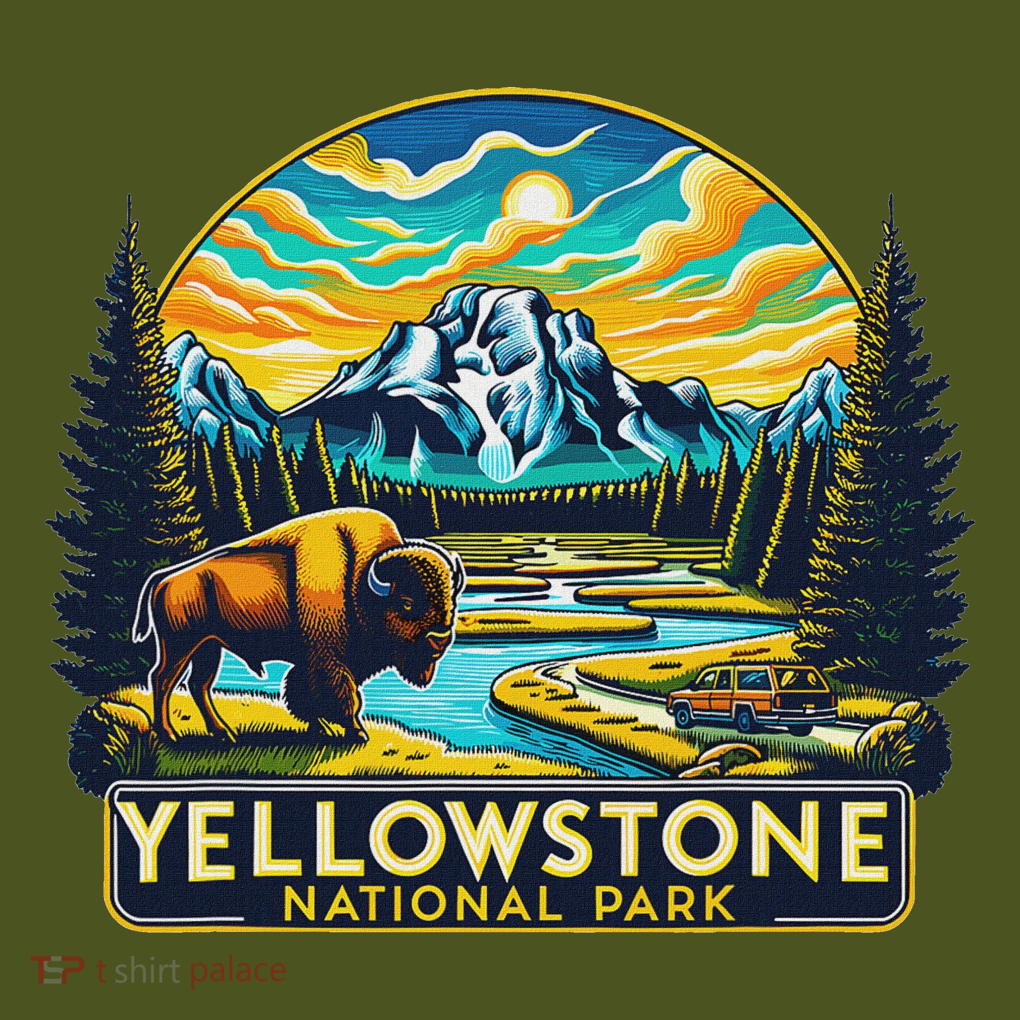 Yellowstone National Park The Baniff Cuffed Pom Beanie