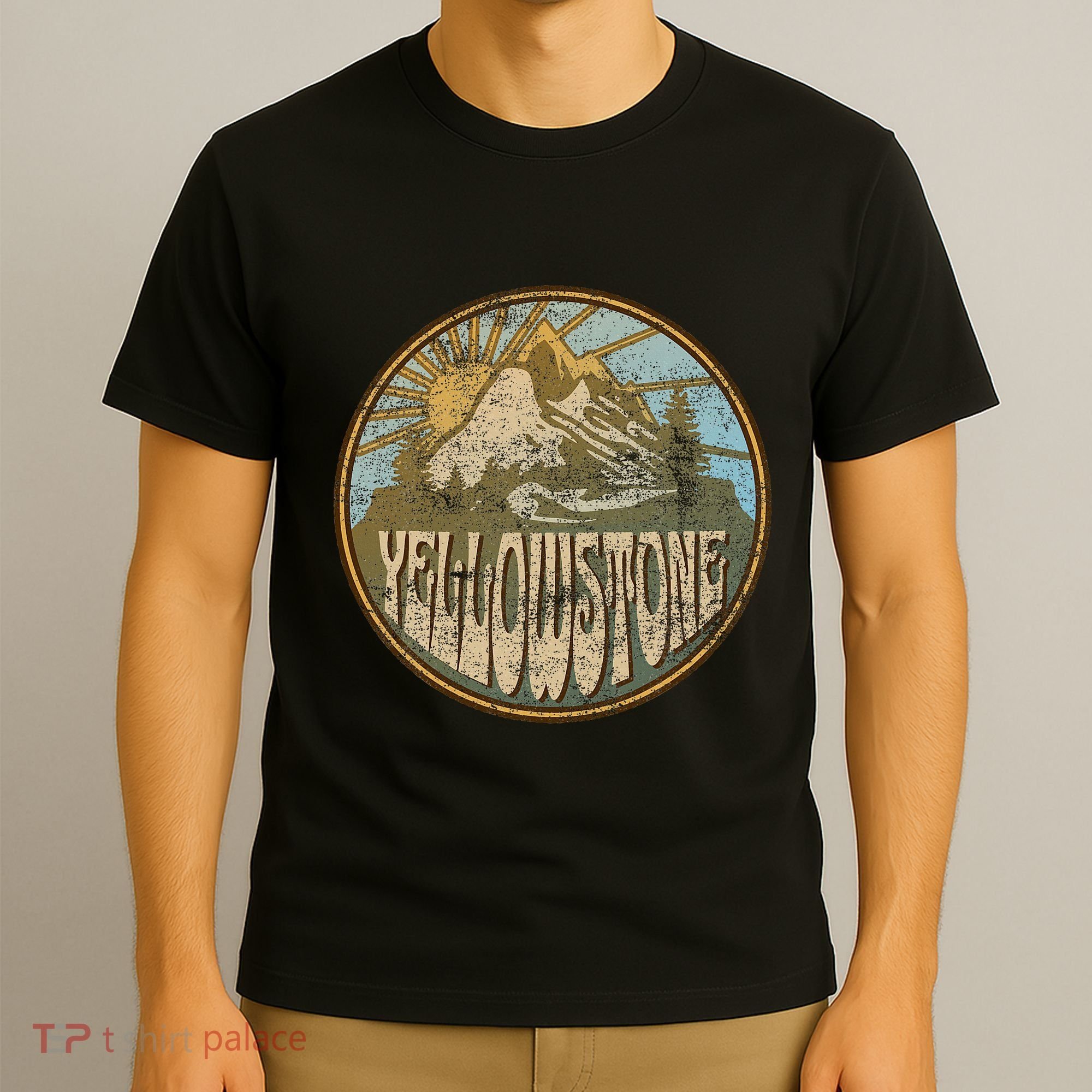 Yellowstone National Park Nature Mountains Hiking Outdoors T-Shirt