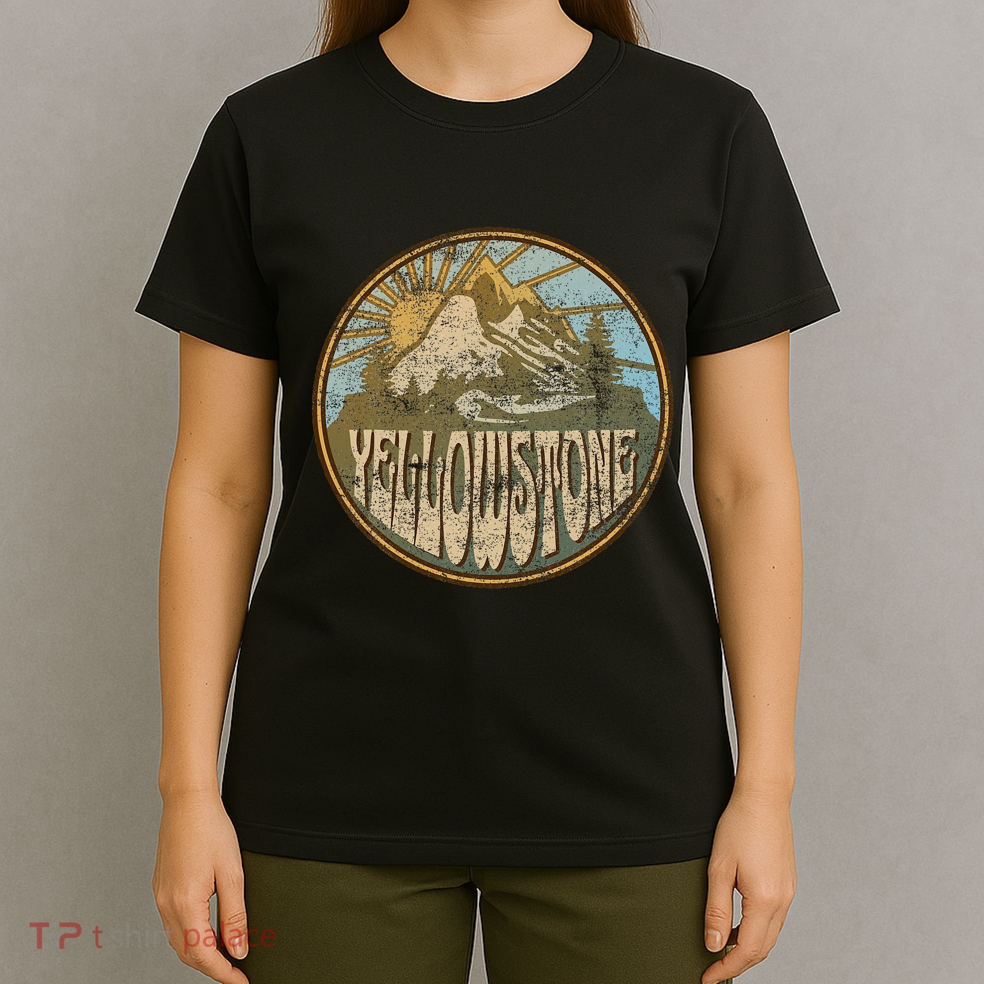 Yellowstone National Park Nature Mountains Hiking Outdoors T-Shirt