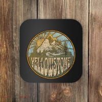 Yellowstone National Park Nature Mountains Hiking Outdoors Coaster thumb 0