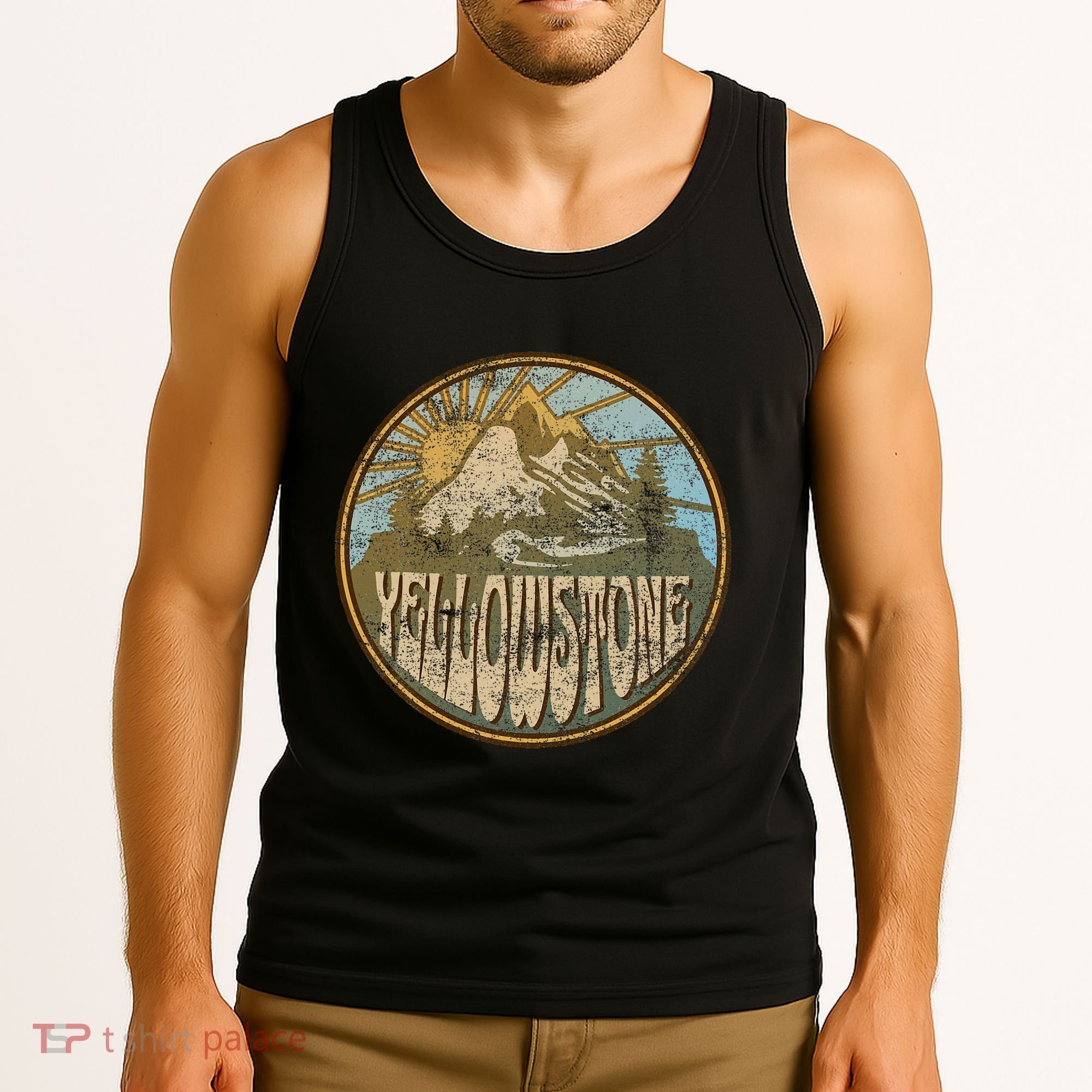 Yellowstone National Park Nature Mountains Hiking Outdoors Tank Top