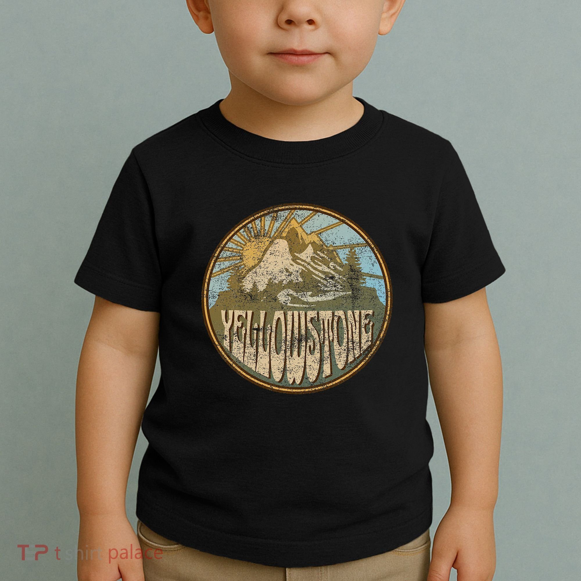 Yellowstone National Park Nature Mountains Hiking Outdoors Toddler T-Shirt