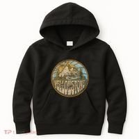 Yellowstone National Park Nature Mountains Hiking Outdoors Kids Hoodie thumb 0