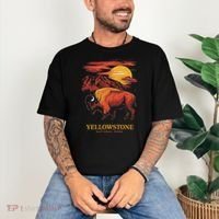Yellowstone National Park Sun Bison Graphic Comfort Colors T-Shirt thumb 3