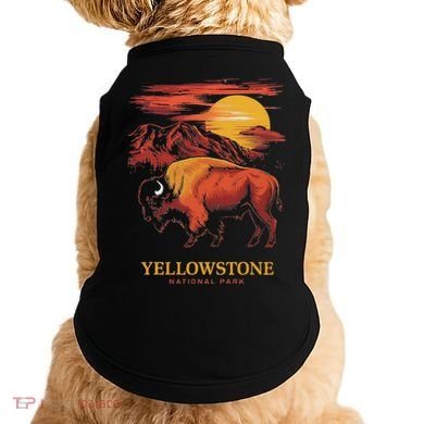 Yellowstone National Park Sun Bison Graphic Doggie Tank